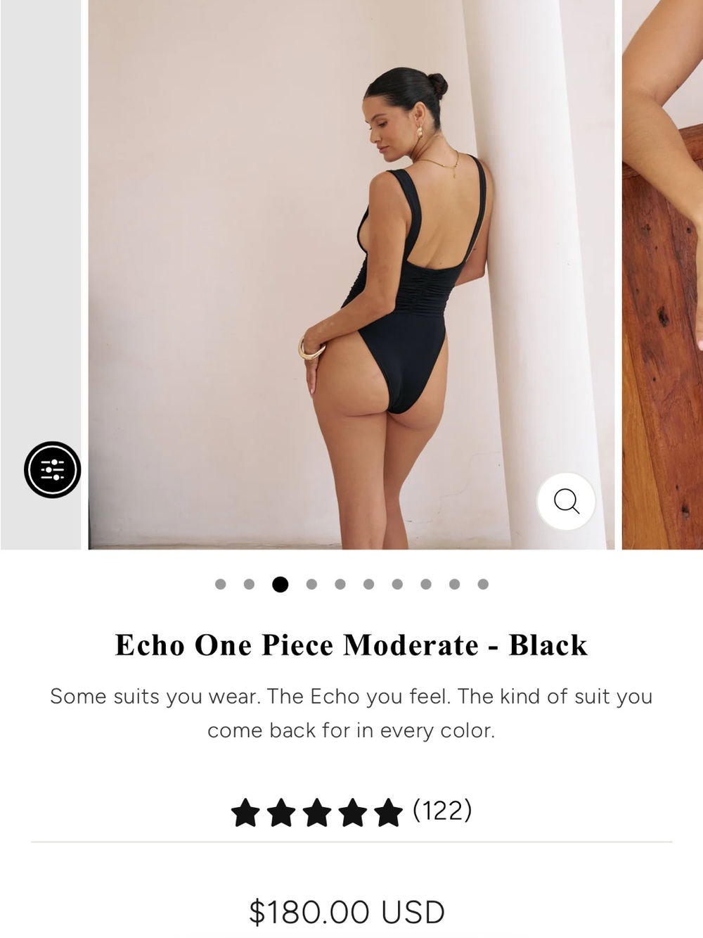 Riot Swim Black Echo One-Piece Swimsuit - Picture 2 of 5